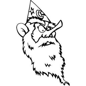 wizard Mascot Decal B490