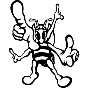 Hornet Mascot Decal B492